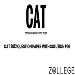 CAT 2012 Question Paper with Solutions PDF ZPYP